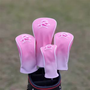 Skull Gradient Golf Club #1 #3 #5 Wood Headcovers Driver Fairway Woods Cover PU Leather Head Covers Rapid delivery