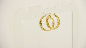 Hot sale earrings gold pawnable hikaw 18k legit gold original womens wheat ear circle jewelry for a good friends birthday gift buy 1 take 1 earring