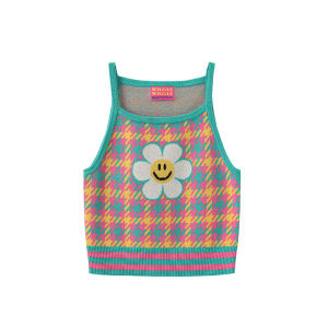 Wiggle Wiggle | Face Colorful Slim Fit Tank Top