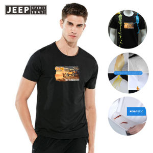 Jeep Tinh Thần chống thấm nước mùa hè tay ngắn không phai áo phông thể thao Màu Đen Cho nam thoáng khí quần áo nam Top Ngắn Tay Áo đi bộ ngoài trời Áo Sơ Mi