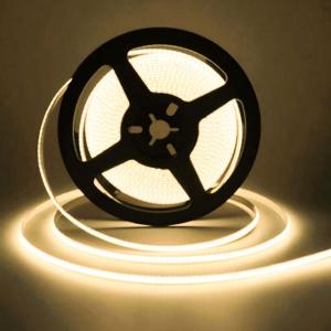DC5V/12V/24V Ultra Thin COB LED Strip 320/400LEDs/M 3/5/8mm High Density Dimmable Flexible Tape for DIY Home Bedroom Party Decor