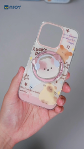 Ốp Lưng In Hình Thú Cưng Kèm Popsocket Có Sạc Không Dây Cho iPhone 17 Pro Max 16 15 14 13