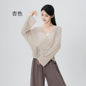 Áo Dài Tay Cổ Chữ V Cổ Điển Cho Nữ Bộ Đồ Tập Luyện Khiêu Vũ Áo Khoác Dài Phong Cách Hiện Đại Cho Mùa Thu