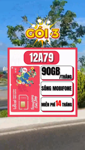 Sim 4G 5G Local Dùng Mạng Trọn Gói 14 Tháng - Data Tốc Độ Cao Tới 4GB/ngày + Miễn Phí Phút Gọi - Sóng Mobifone Dùng Toàn Quốc | 12A45F 12A69 12A79 12A89F | FREESHIP - CHƯA KÍCH HOẠT