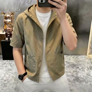 Áo Thun Jacket Đa Năng Phong Cách Có Mũ và Túi Chất Liệu