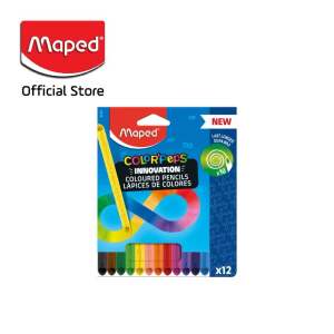 Pensil Warna 24/12 Warna MAPED INFINITY color peps Pensil Warna Tanpa Kayu Tidak kotor di tangan