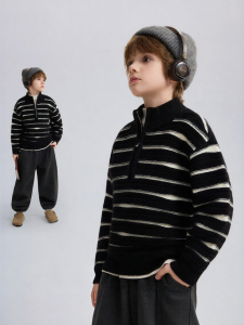 ASK JUNIOR | New Year Celebration Kids Sweater Half Button Opening