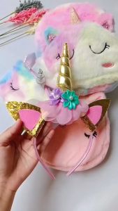 [Brandedbaby] Bando Unicorn Headband Aksesoris Rambut Tanduk Unicorn Rainbow Lucu Perlengkapan Pesta Ulang Tahun Anak Perempuan