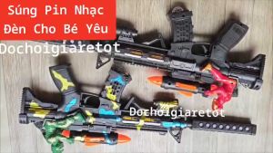 Súng pin đồ chơi người lính iron man người sắt có đèn nhạc liên thanh cho bé yêu