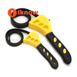 I Know Cờ Lê Thắt Lưng Cờ Lê Dây Kéo Bộ Lọc Dầu Chống Trượt Dụng Cụ Mở Nắp Chai Có Thể Điều Chỉnh Dụng Cụ Tháo Lắp Ống Nước 6-8 Inch