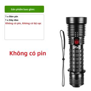 Đèn Pin Lặn Chuyên Nghiệp Đèn Lồng Dưới Nước Chống Nước Đèn LED Trắng/vàng Khoảng Cách Chiếu Sáng 600m Đèn Pin Lặn Có Thể Sạc Lại