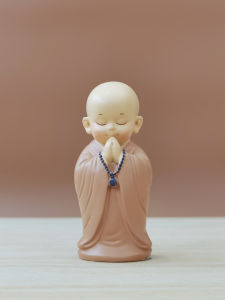 Mini Buddha Sculpture Zen Master Living Room Decorative Ornaments Ancient Monk Creative Resin Carving Lucky Statue Gift