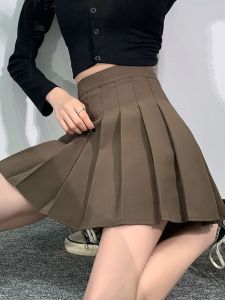 Váy Ngắn Chữ a Cạp Cao Màu Đen Cho Nữ Váy Xếp Ly JK Phong Cách Hàn Quốc Mùa Hè 2023 Váy Ngắn Dáng Chữ a Cho Nữ