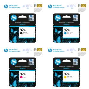 Genuine HP 924 HP 924e | Black Cyan Yellow Magenta | Original Ink Cartridges | Hardware Compatibility HP OfficeJet Pro 8130e | 924B 924C 924M 924Y 924e