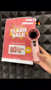 Kipas mini Fan tangan genggam meja 100 level angin turbo super display pintar 638