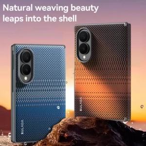 Luxury Magnetic Slim Carbon Fiber Pattern Case for Samsung Galaxy Z Fold 8 Wide For Magsafe Shockproof Axis Protection Cover