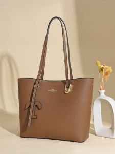 Kangaroo Soft Leather Tote Bag Womens Commuter Large Capacity Fashion Shoulder Bag Daily Use Magnetic Buckle Zipper Closure