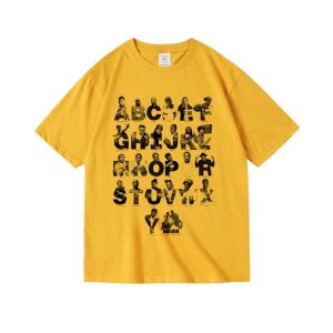 West Coast Hip Hop Rap Gangster Music Loose Cotton Short Half Sleeve T-Shirt Summer Mens and Womens High Street Casual Top Y2k