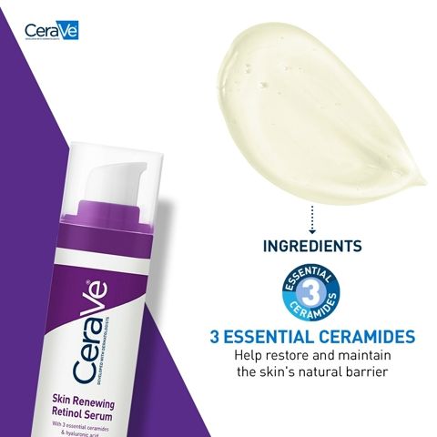 CeraVe Skin Renewing Retinol Serum With Ceramides&Hyaluronic Acid For ...