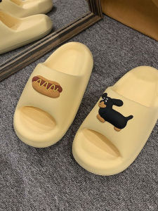 2024 New Womens Slippers Indoor Beach Thick Bottom EVA Anti-Slip Summer Autumn Winter Soft Bottom Easy to Wear Flat Heel