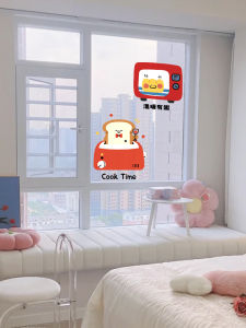 Cartoon Kitchen Bathroom Decorative Static Cling Film Paper for Glass Windows Doors Home Decoration PVC Material Medium Size