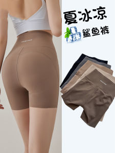 High Waist Shark Skin Shorts Thin Yoga Pants Womens Safety Shorts Summer Cool Base Layer Pants Fitness Riding Pants