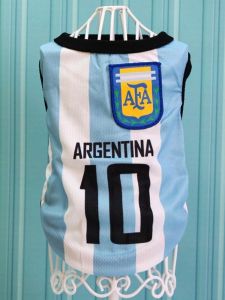 Factory Direct Sales Dog World Cup Football Cup Spring and Summer Dog Vest Teddy/Golden Retriever Samo Clothing