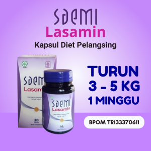 Saemi Lasamin Obat Diet Ampuh Pelangsing Badan Dan Pengecil Pembakar Lemak Tubuh Perut Buncit Pria Wanita Slimming Kapsul Herbal Bpom