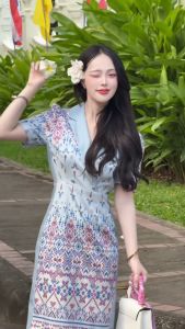 TD107-TD110 เดรสใส่เที่ยวใส่ออกงานใส่ทำงานผ้าไทย