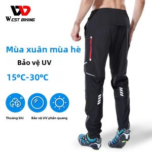 WEST BIKING Quần Đi Xe Đạp Nam Chống Gió Nhanh Khô Eo Đàn Hồi Quần Thể Dục Để Đi Xe Đạp Thiết Bị Thể Thao Câu Cá