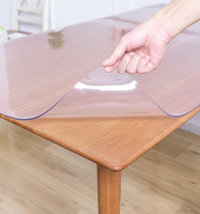 Transparent PVC Tablecloth Soft Glass Plastic Desk Mat Waterproof Heat Resistant Cashier Counter Desktop Protector Pad for Home And Nursery