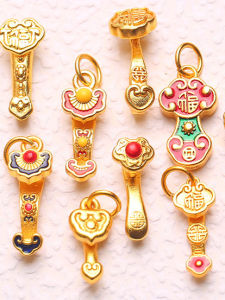 สร้อยข้อมือเชือกแดงทำมือ จี้หัวเข็มขัดแบบดั้งเดิมทอง สีสันสดใส ชุบทอง ลวดลายหัวเข็มขัดสุดท้าย จี้หัวเข็มขัดสุดท้าย