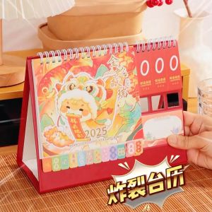 2025 Snake calendar China Wind big high appearance horizontal tabletop decoration monthly calendar plan memorandum