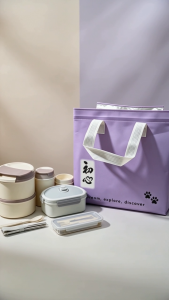 WHOLESALE 50PCS-Thermal bags /Purple insulated bag /drink storage with handle /keep warm/ keep cold- For Bottles / Fruits/ Rice Box