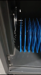 Mobile Charging Cart with Locking Cabinets 16 Bay Charging Station And Storage Cart with Internal Cord Clips For USB Charging Mobile IPad Chromebook Tablet speedsmount