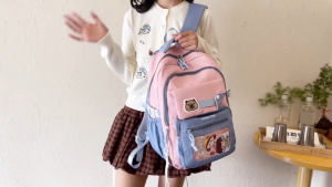 [BISA COD] 3127 Free Gantungan Tas Ransel Wanita  Tas Back Pack Wanita Tas Punggung  29*19*43 Cm