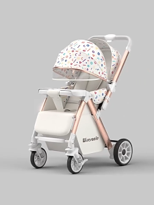 Baby Big Child Baby Stroller Stroller Outing Dining Plate Two-Way Sitable Lying Foldable Lightweight