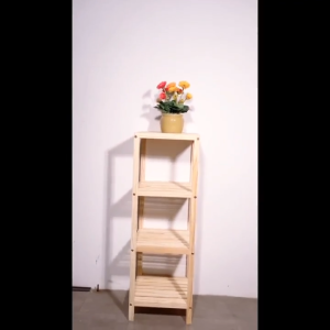 Kệ Gỗ Thông Đa Năng 4 Tầng Bền Đẹp 35x35x105 SolFurnishing