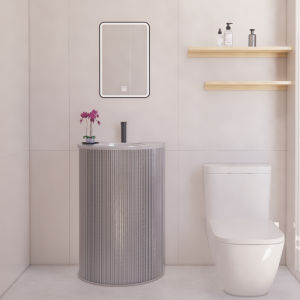 Silver Industrial Style Wash Basin Column Integrated Creative with Light Wash Basin Barbecue Shop Commercial Floor Type Wash Basin