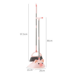 New 2023 Broom And Dustpan Set Soft Bristle Broom Non-Stick Hair Indoor Household Cleaning Tool Stainless Steel Broom for Home Use