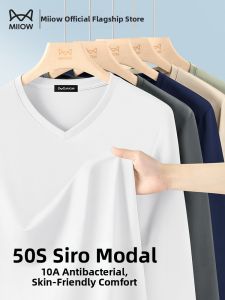 MiiOW | Silk Modal V-Neck High-End Mens Long Sleeve T-Shirt