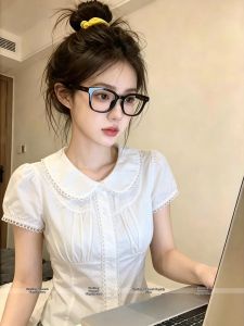 French Sweet Short Sleeve Blouse