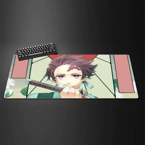 Bandai | Demon Slayer Rengoku Anime Gaming Mouse Pad Large Rubber Keyboard Desk Mat With 2MM Stitched Edge Design