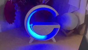 Bluetooth Speaker Portable RGB Wireless Charger Clock Multi Functional Ambient Light Cordless Charging BT Speaker Portable Bluetooth Speaker with Wireless Charging
