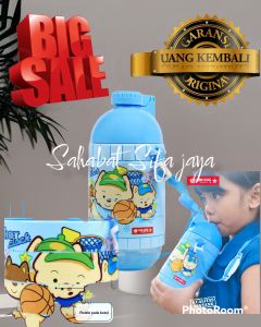 Botol minum Lion Star NN-22 Puzzle Sonic Bottle 650ml (84x193mm) yang memiliki puzzle di botolnya.