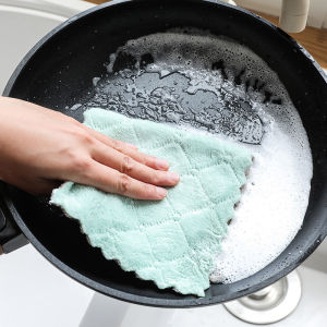 5/10PCS Dishwashing Cloth Kitchen Cleaning Wipes Household Multipurpose Absorbent Nonstick Oil Fiber Cleaning Cloth