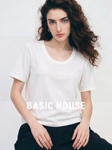 Basic House | Round Neck Short Sleeve Womens Summer T Shirt