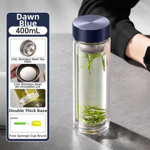 Supor | Durable Large Capacity Insulated Glass Cup for Men