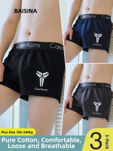 Baisina | Men Cotton Breathable Loose Fit Boxer Shorts Underpants