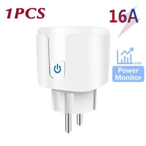 Wifi Smart Socket EU Plug 16/20A Power Monitor Remote Control SmartLife APP Works with Alexa Yandex Alice Google Assistant
